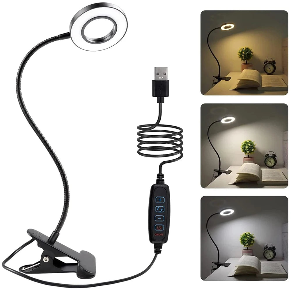 lampe pince tête de lit noir