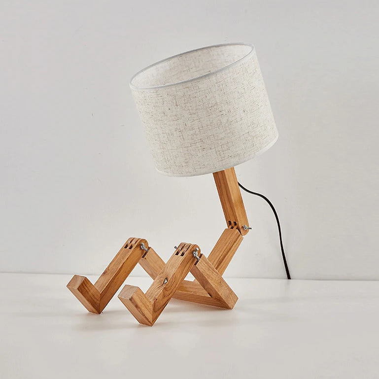lampe de bureau en bois