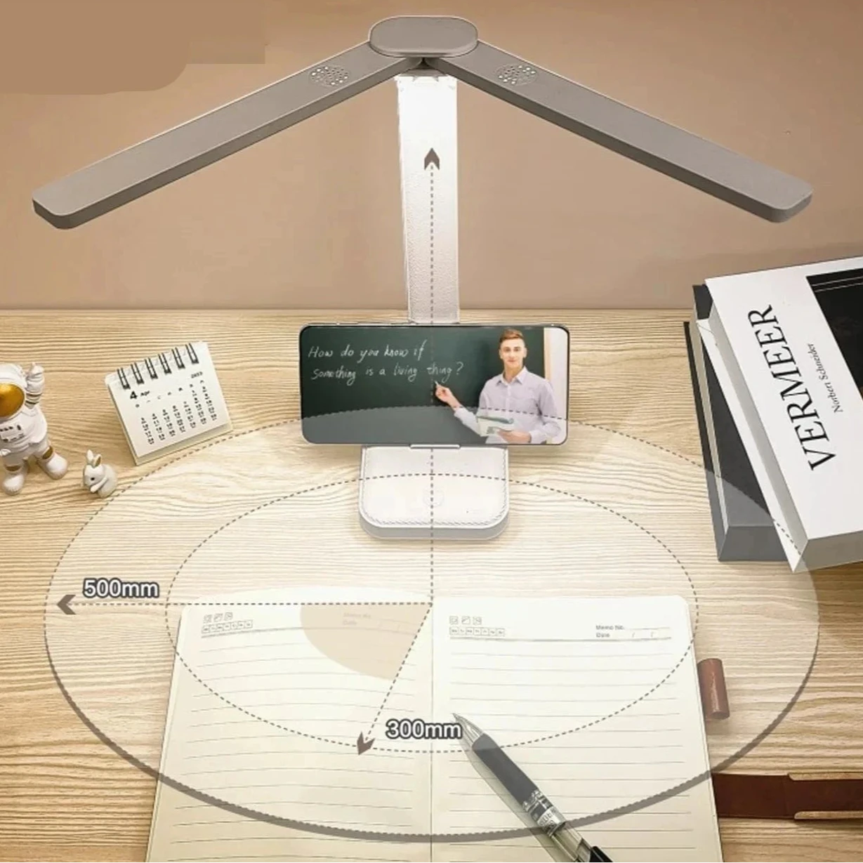 lampe de bureau design industriel blanche