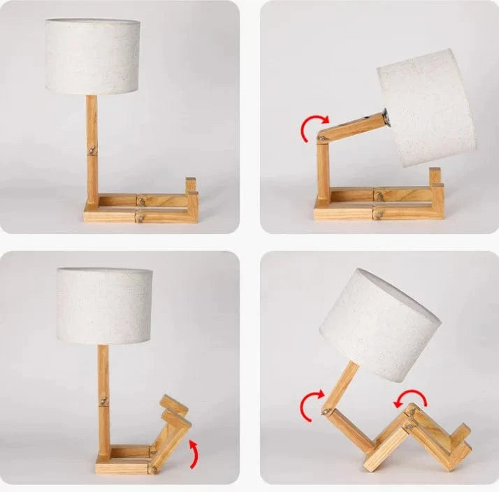 lampe de bureau en bois