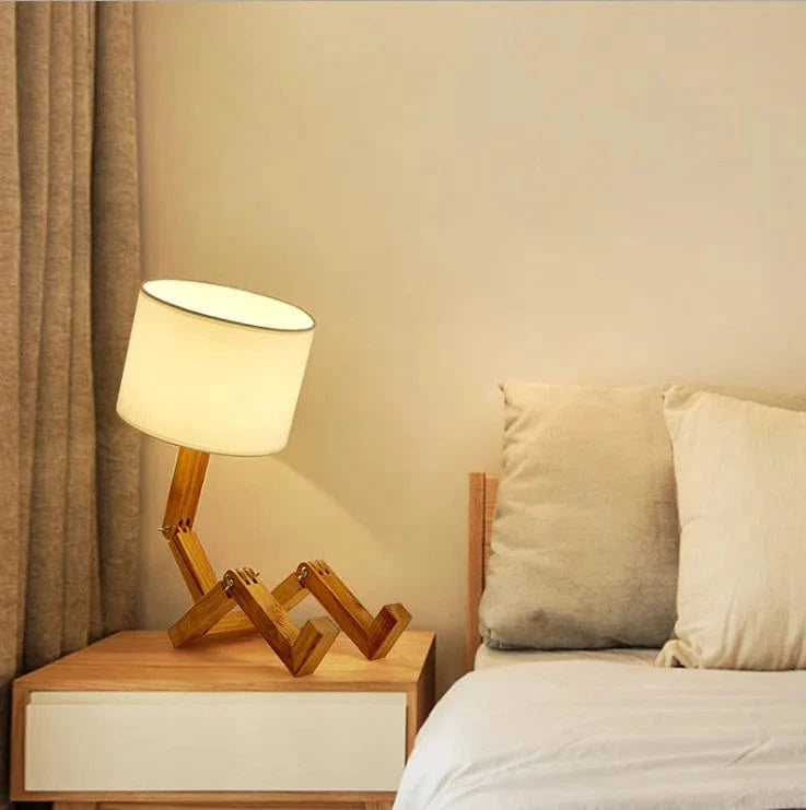 lampe de bureau en bois