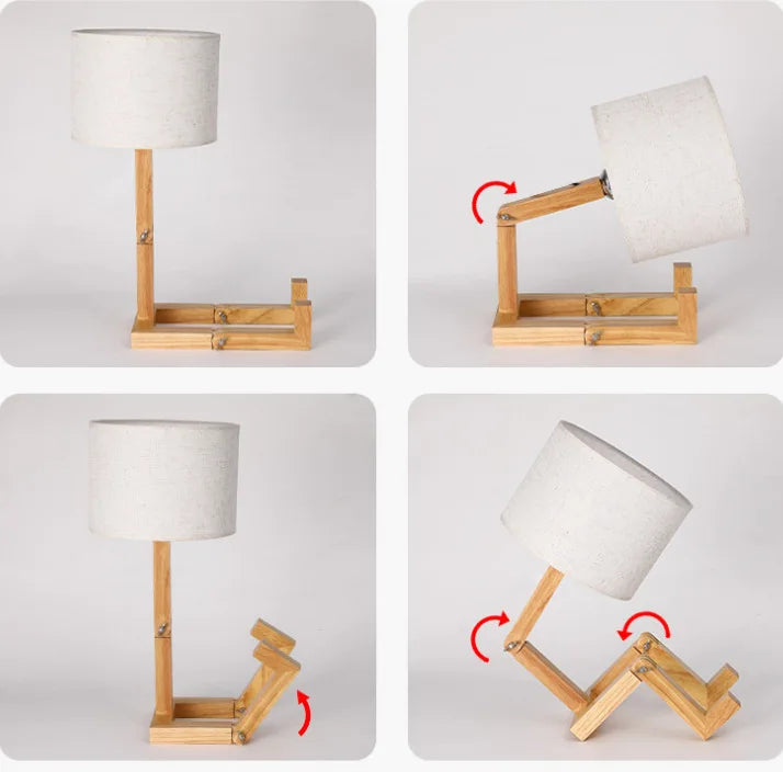 lampe de bureau en bois