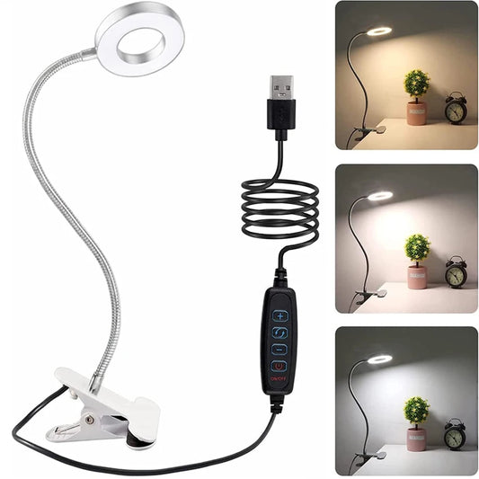 lampe pince tête de lit blanche
