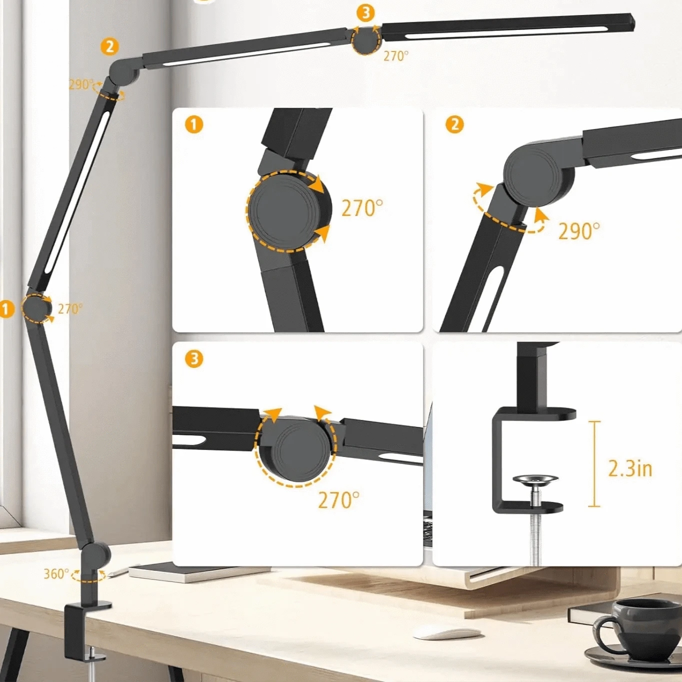 lampe pince bureau